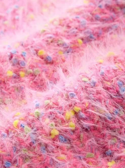 Néppy rose vif - Cardigan Texture duveteux à col en V