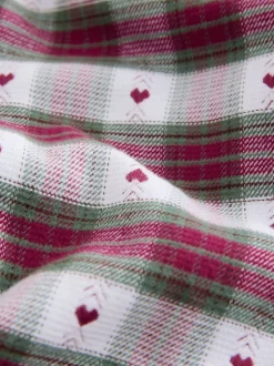 Nœud à carreaux rouge/vert - Pyjama bas tissé de Noël (2-16ans)