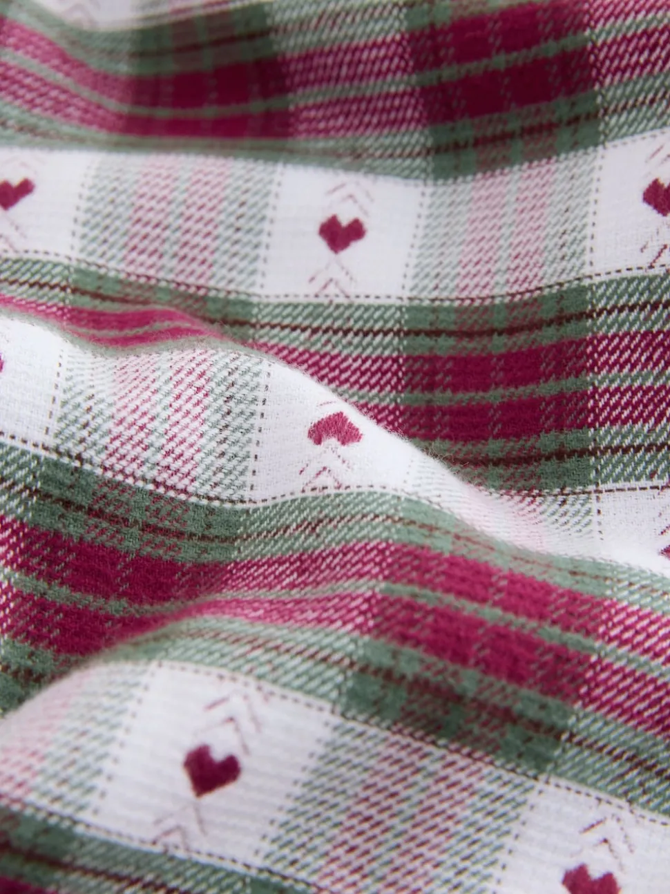 Nœud à carreaux rouge/vert - Pyjama bas tissé de Noël (2-16ans)