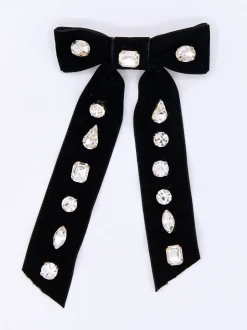 Nœud Bibi Bijoux Glitzy noir