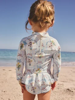 Nœud bleu/blanc - Ensemble de natation Sunsafe (3mths-7yrs)