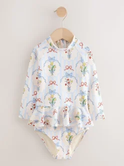 Nœud bleu/blanc - Ensemble de natation Sunsafe (3mths-7yrs)