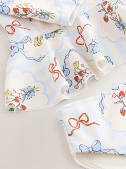 Nœud bleu/blanc - Ensemble de natation Sunsafe (3mths-7yrs)