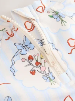 Nœud bleu/blanc - Ensemble de natation Sunsafe (3mths-7yrs)