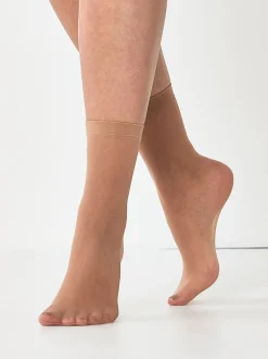 Nude - 20 Denier Chaussettes cheville 5 Lot
