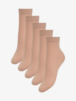 Nude - 20 Denier Chaussettes cheville 5 Lot