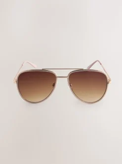 Nude - Lunettes de soleil aviateur Bling