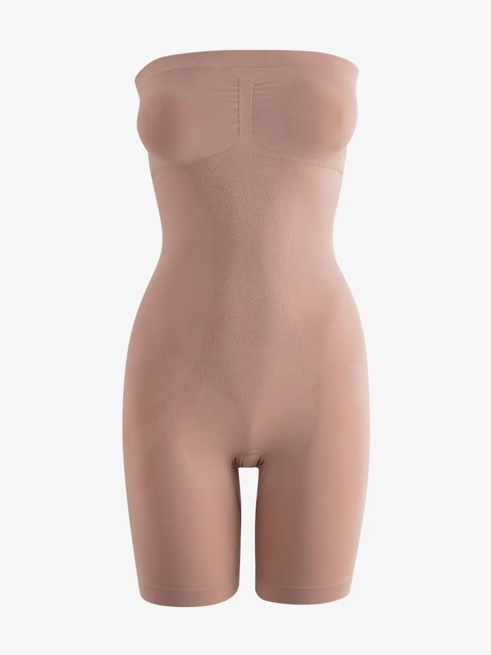 Nude - Seamless Firm Tummy Control Bandeau Thigh Smoother