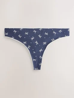 Nœuds bleus - Culotte en coton riche 7 Pack