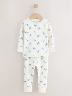 Nœuds bleus - Lot de 3 pyjamas Snuggle (9mois-12ans)