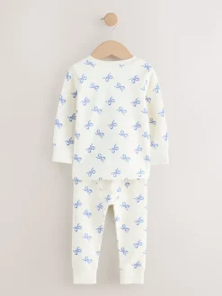 Nœuds bleus - Lot de 3 pyjamas Snuggle (9mois-12ans)