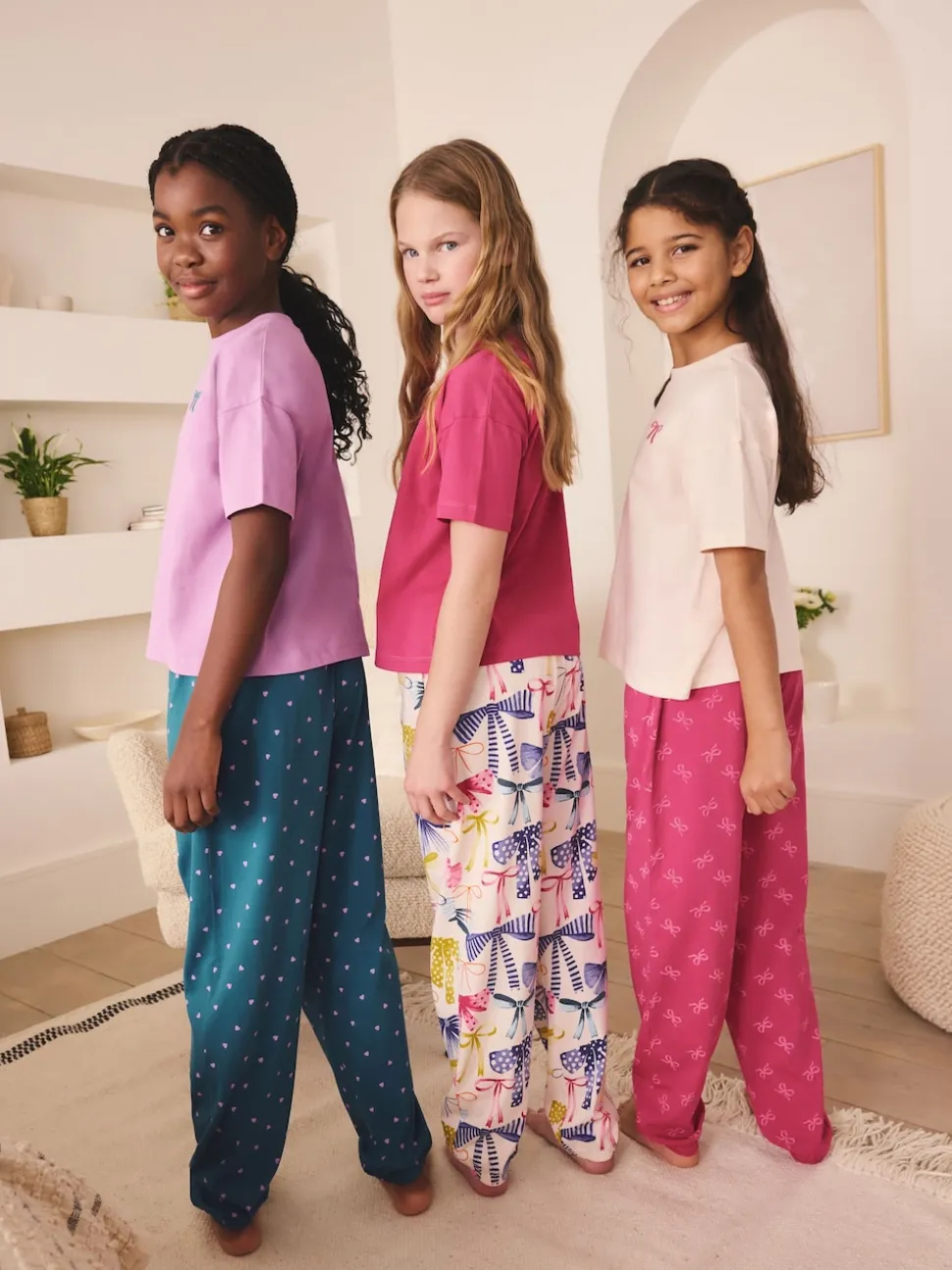 Nœuds brillants - Lot de 3Joggings pyjama (3-16ans)