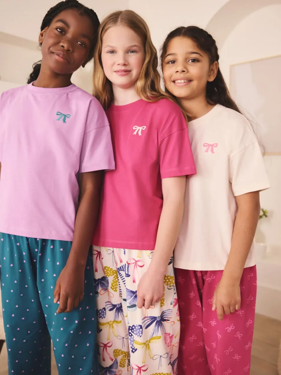 Nœuds brillants - Lot de 3Joggings pyjama (3-16ans)