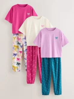 Nœuds brillants - Lot de 3Joggings pyjama (3-16ans)