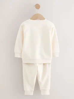 Off White/ciment - Ensemble sweat-shirt et jogging, lot de 2 (3mois-7ans)