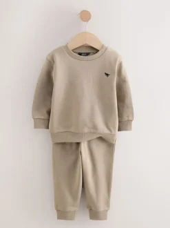Off White/ciment - Ensemble sweat-shirt et jogging, lot de 2 (3mois-7ans)