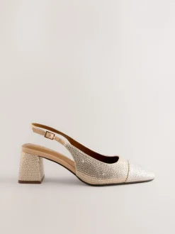 Or - Chaussures à talons carrés Forever Comfort® à bout carré