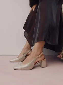 Or - Chaussures à talons carrés Forever Comfort® à bout carré