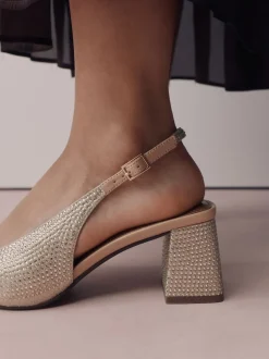 Or - Chaussures à talons carrés Forever Comfort® à bout carré