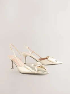 Or - Chaussures à talons Forever Comfort® à bout pointu et bride arrière