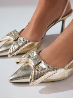 Or - Chaussures à talons Forever Comfort® à bout pointu et bride arrière