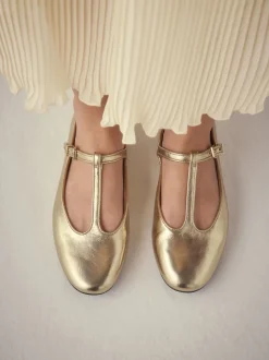 Or - Chaussures Forever Comfort® Mary Jane en cuir