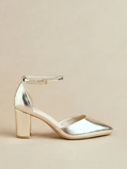 Or - Linzi Davina Coupe large Closed Back Court Block Chaussures