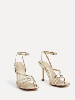 Or - Linzi Sandales à talons à lanières Scarlett avec sangle de cheville