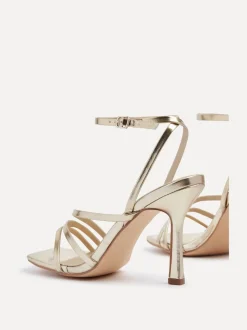 Or - Linzi Sandales à talons à lanières Scarlett avec sangle de cheville