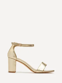 Or - Linzi talons carrés à bout ouvert Franki