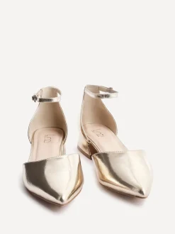 Or - Linzi talons larges Dolly à petit talon