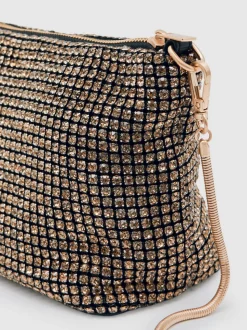 Or - Pochette à bracelet en cristal Reiss Leah