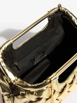 Or - Pochette à poignée tissée