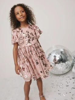 Or - Robe de fête à paillettes (3-16ans)