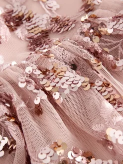 Or - Robe de fête à paillettes (3-16ans)