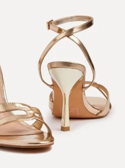 Or - Sandales à talons Linzi Bronte avec double sangle avant