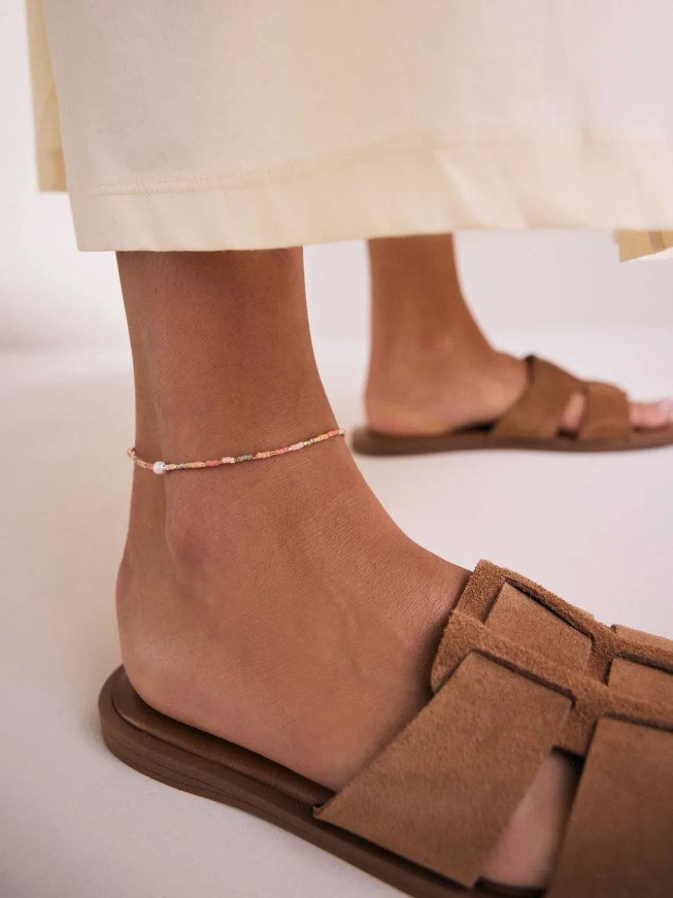 Orange - Bracelet de cheville en perle