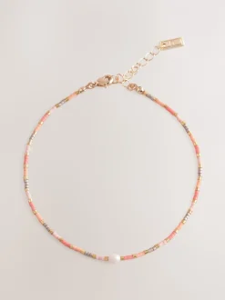 Orange - Bracelet de cheville en perle