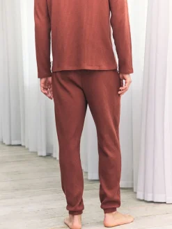 Orange - Pantalon - Chelsea Peers Bas de jogging long gaufré - rouille