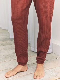 Orange - Pantalon - Chelsea Peers Bas de jogging long gaufré - rouille