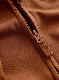 Orange - Sweat à capuche zippé (3mths-7yrs)