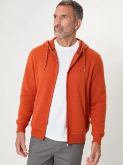 Orange - Sweat-shirt à capuche Saltwell zippé