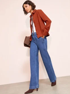 Orange brûlé - Chemise Friends Like These carrée à boutons