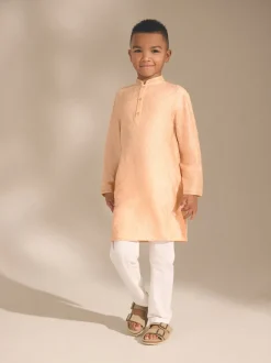 Orange clair EMB - Kurta (3mths-16yrs)