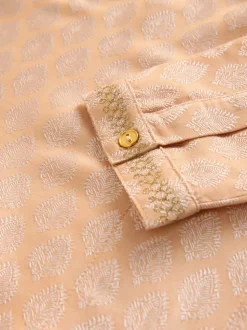 Orange clair EMB - Kurta (3mths-16yrs)