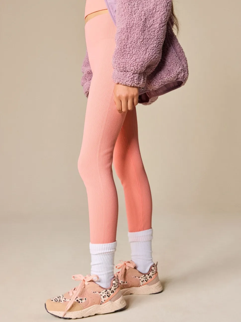 Orange corail - Taille haute Leggings (3-16ans)