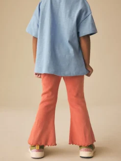 Orange marron - Leggings évasés à côtes (3mths-7yrs)