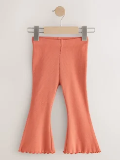 Orange marron - Leggings évasés à côtes (3mths-7yrs)