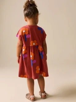 Orange rétro - Robe en jersey (3mois à7ans)