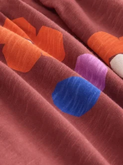 Orange rétro - Robe en jersey (3mois à7ans)